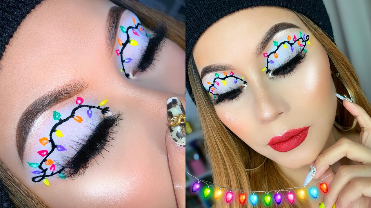 Ideas geniales de maquillaje de Navidad para niñas: make up muy