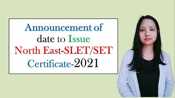NE-SET 2021 Issue of Certificate