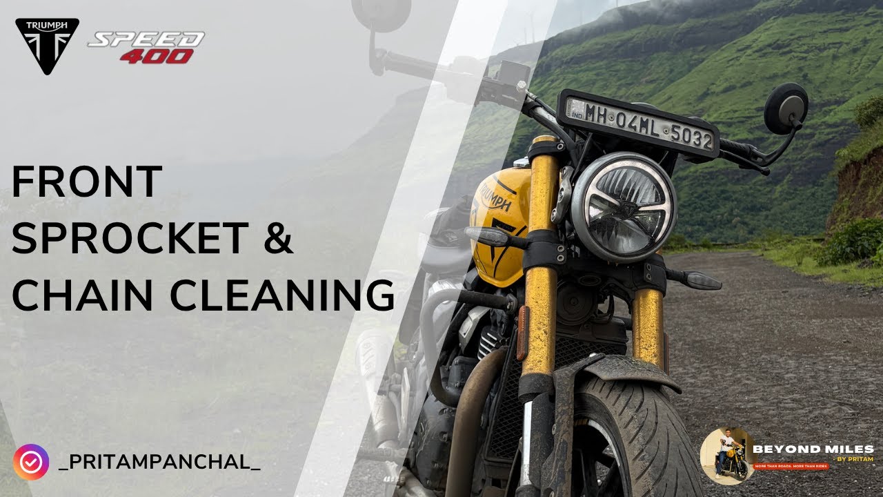 No One Shows This! Triumph Speed 400 Chain & Front Sprocket Deep Clean (DIY at Home)
