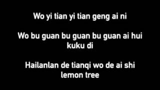 Lemon Tree Chinese Lyrics (PinYin)