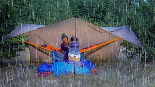 Hammock Camping in a Thunderstorm with my Dog