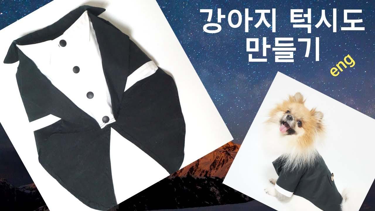 강아지턱시도만들기 핸드메이드 강아지옷만들기 dog tuxedo