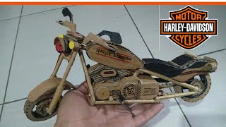mudah banget membuat miniatur motor harley davidson dari kardus bekas