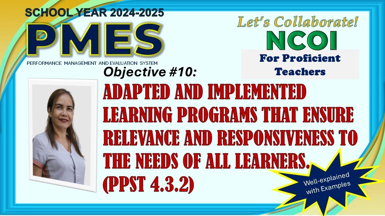 ADAPTED AND IMPLEMENTED LEARNING PROGRAMS THAT ENSURE RELEVANCE AND ...