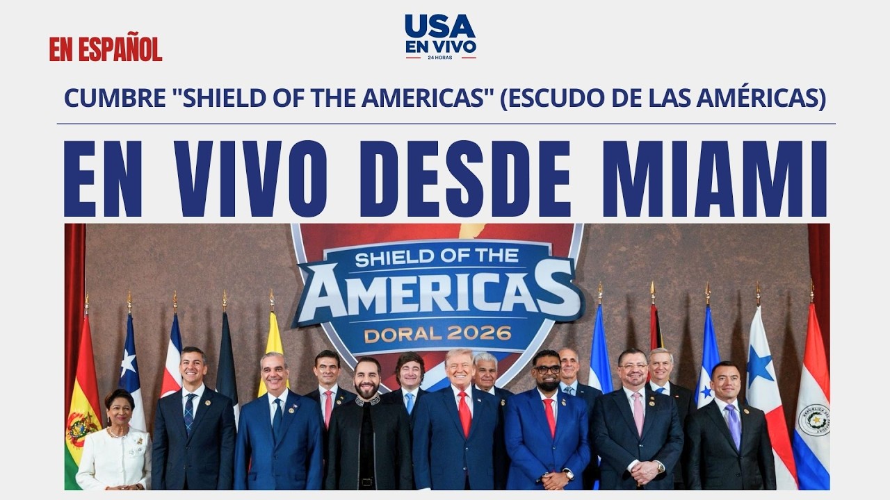 Milei, Bukele y Noboa se reúnen con Trump en Florida, Shield of the Americas | USA EN VIVO 🔴