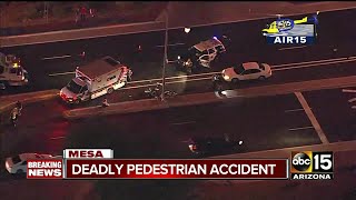 Deadly car vs. pedestrian crash in Mesa