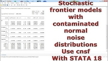 Stochastic frontier models with contaminated normal noise distributions Use cnsf With STATA 18