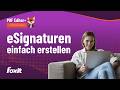 eSignaturen erstellen & elektronisch unterschreiben | Zeit sparen mit Foxit PDF Editor+