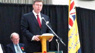 MP Rob Anders at Remembrance Day Ceremony at Bowness Legion on November 11, 2009