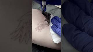 Before - American Bald Eagle Forearm Tattoo Behind The Scenes with Diana #tattoo #tattoolover
