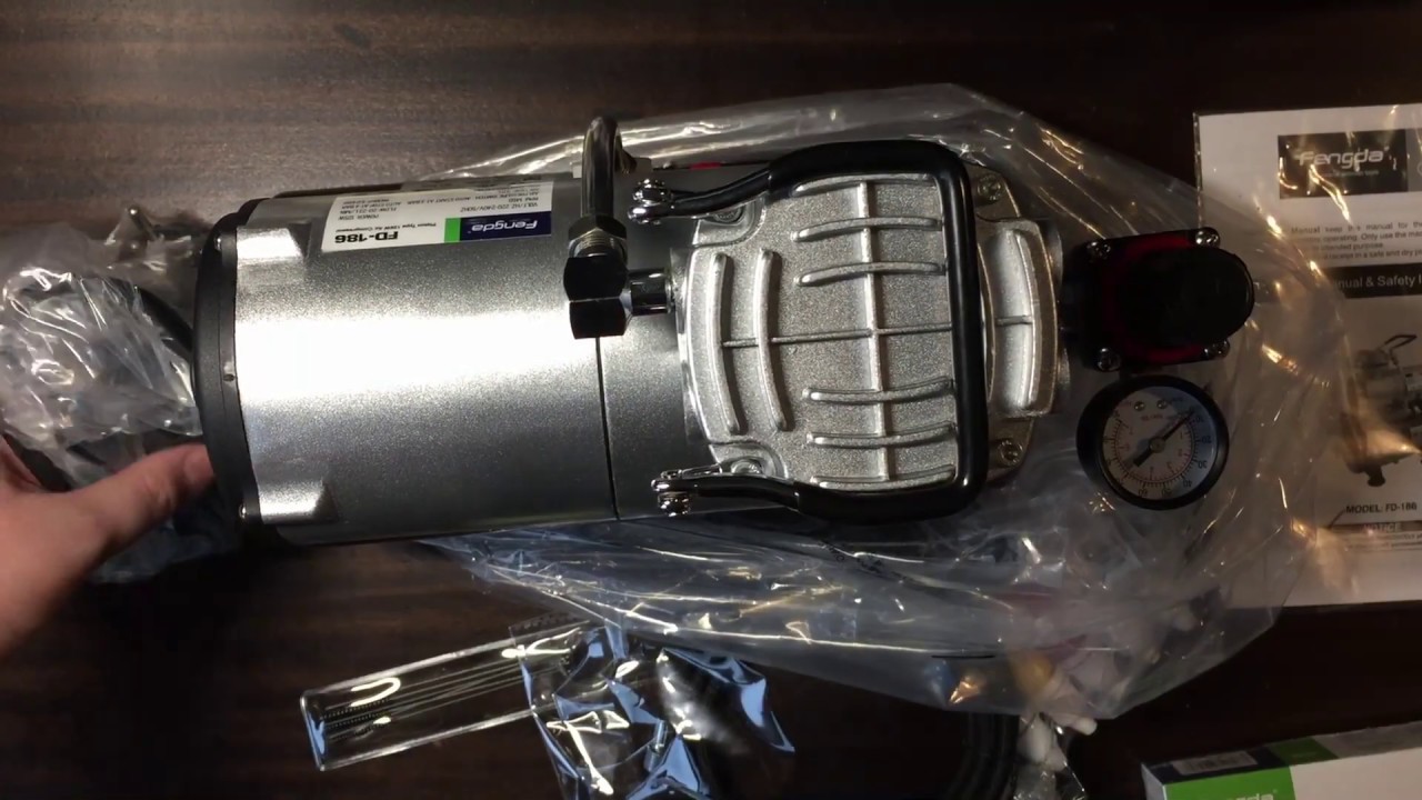 Fengda FD 186K - 120W Arbrush + Compressor Set - Unboxng - No Talkng