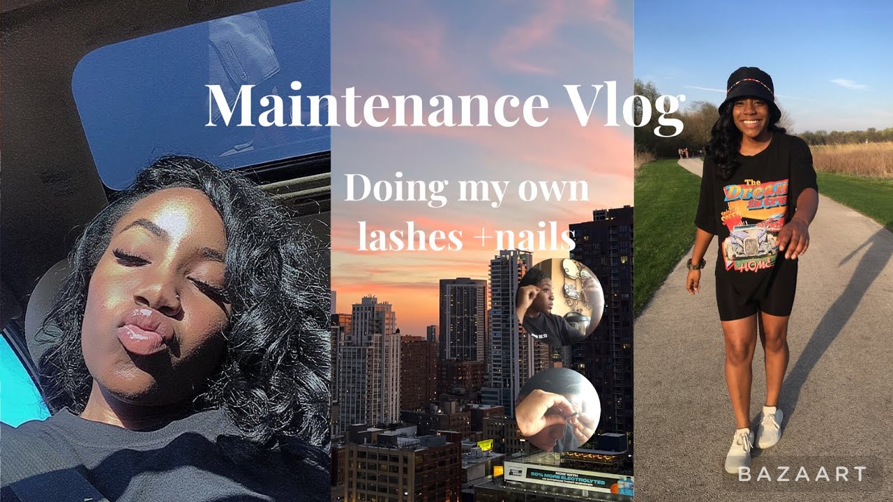 DIY MAINTENANCE VLOG|doing my own Eyelash extentions + nails - YouTube
