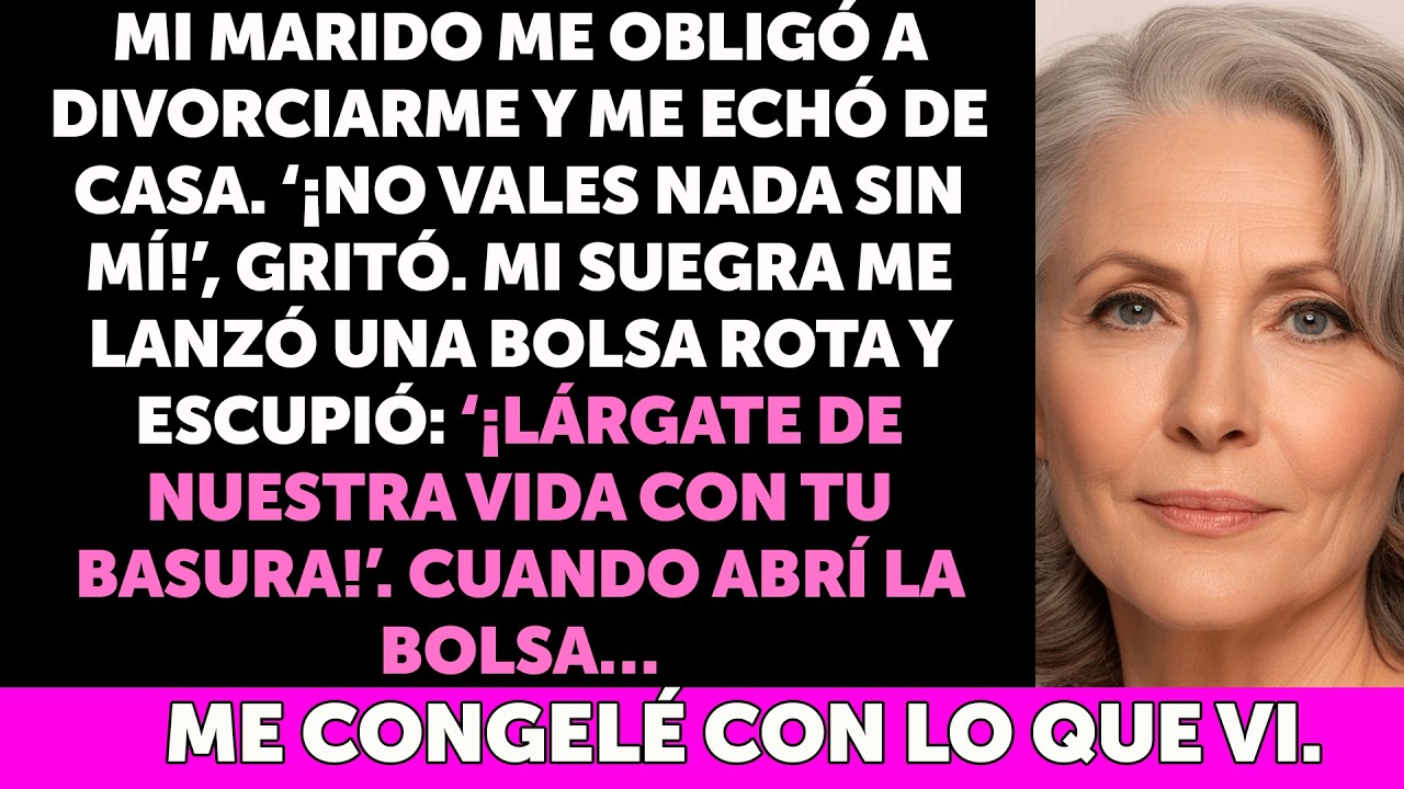 Mi marido me expulsó y mi suegra me lanzó una bolsa… lo que descubrí al abrirla cambió todo