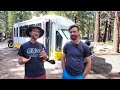 Extraordinary DIY Off-Grid Home Inside a 2007 Shuttle Bus!