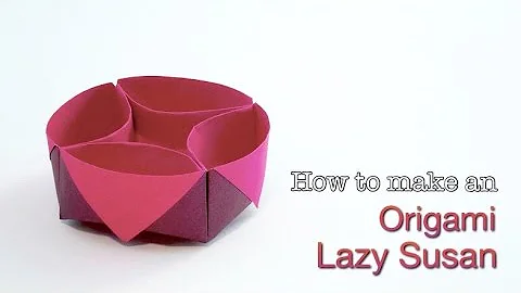 Origami Lazy Susan Box. How to make an easy Origam...