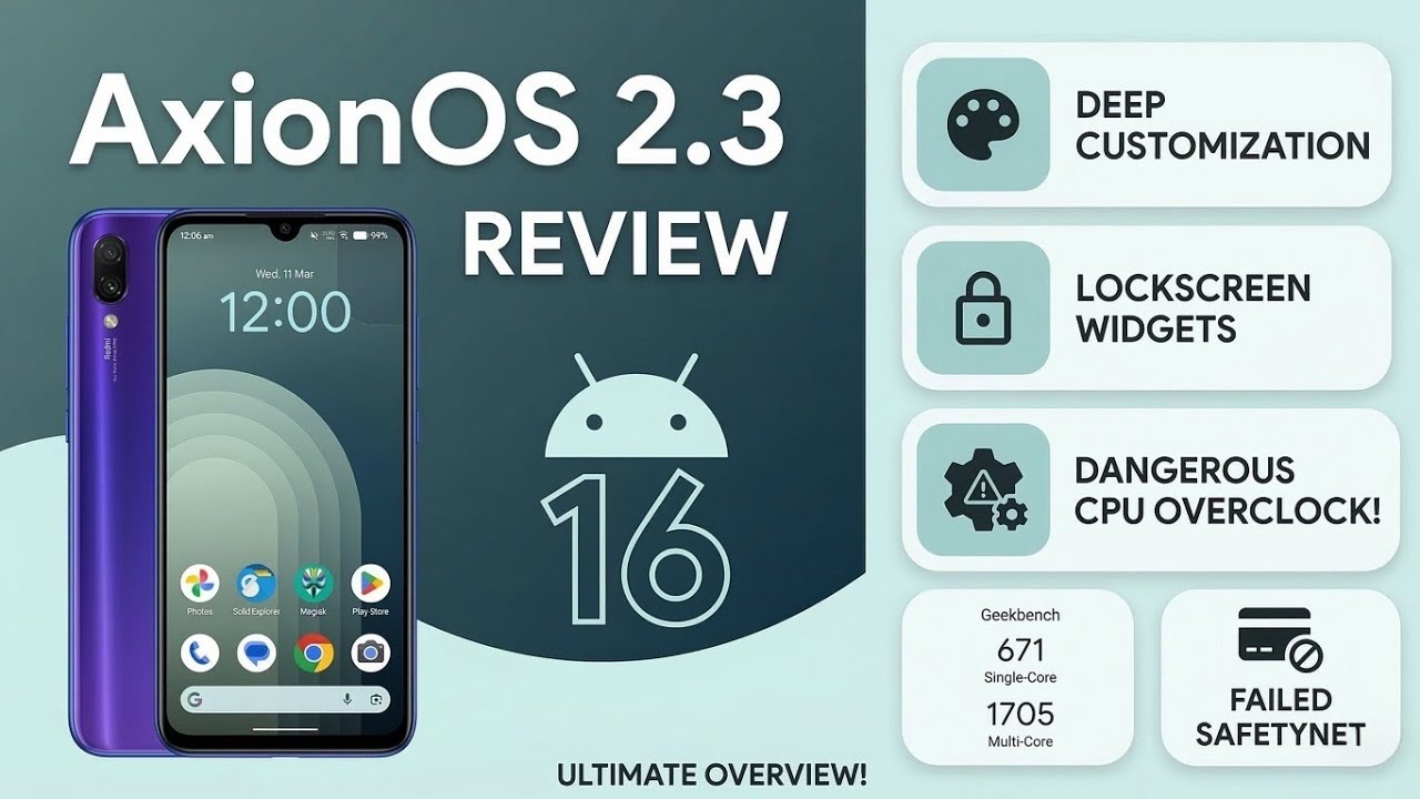 Nothing OS Vibe on Redmi Note 7 Pro! AxionOS 2.3 Custom ROM Overview 🎨 ...