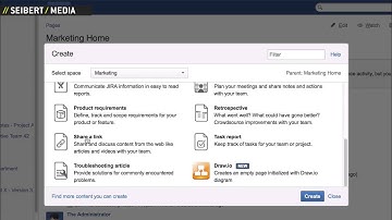 Confluence demo: Page templates and blueprints