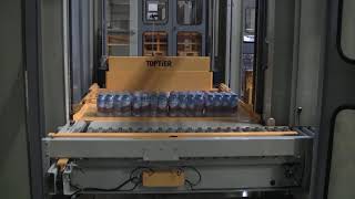 Palletizing trayless water on a TopTier palletizer
