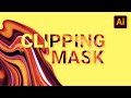 Masking Text & Shapes With The Clipping Mask | Adobe Illustrator CC Tutorial for Beginners