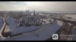 #13 Кремль зима (солнечно, крупный план) - Footage Аэросъемка Казань