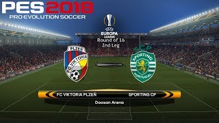 PES 2018 (PC) FC Viktoria Plzeň v Sporting CP | UEFA EUROPA LEAGUE | 15/3/2018 | 1080P 60FPS