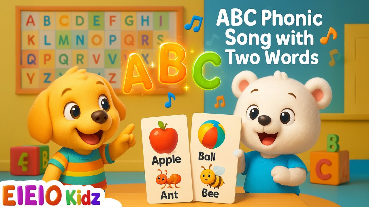 Nursery Rhymes for Kids | ABC Phonics Song with Two Words ...