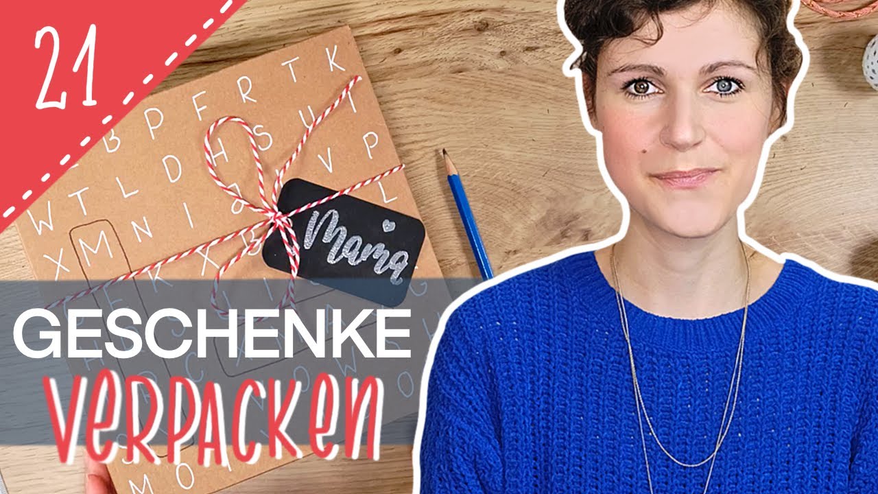 Geschenke kreativ verpacken an Weihnachten? Mit Lettering & Bäckergarn 😉