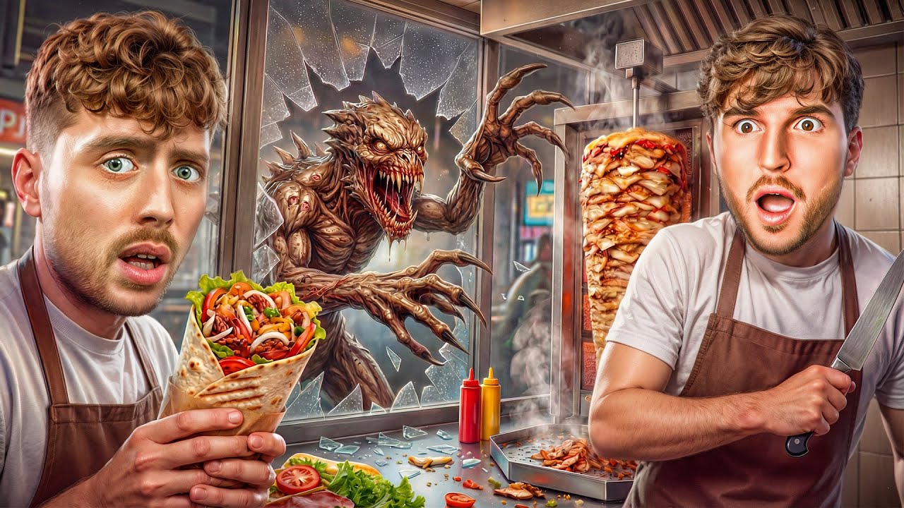 We Worked The NIGHT SHIFT at the SCARY SHAWARMA KIOSK..