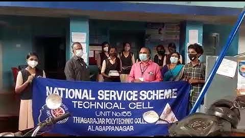 Directorate of Technical Education, Kerala. Thiagarajar Polytechnic College Alagappanagar NSS Unit