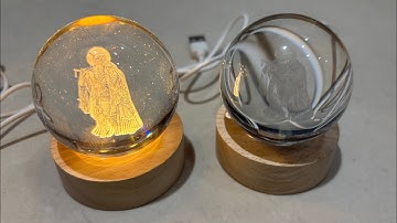 3D Creative Visualization Lamp 2Pc Unboxing And Testing Video 