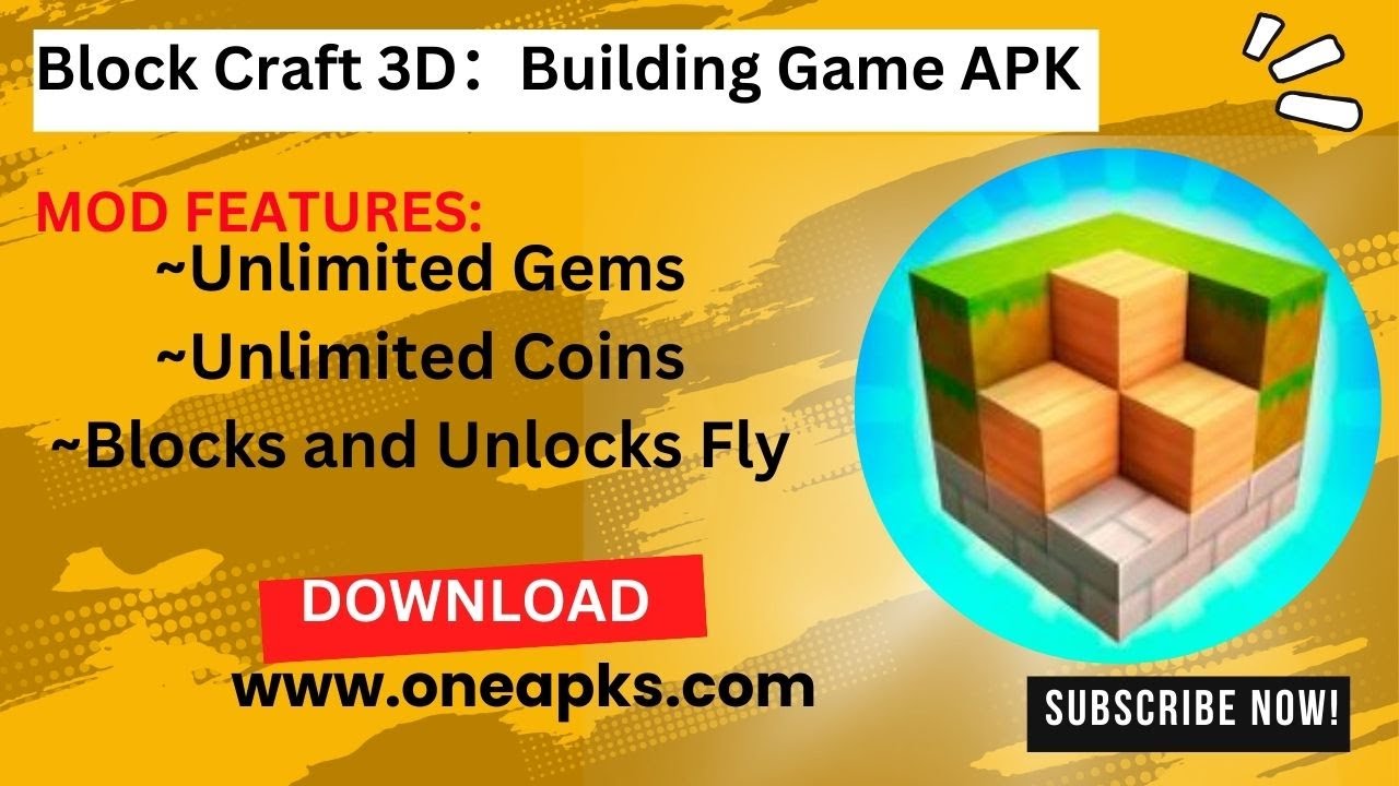Block Craft 3D：Building Game Mod APK 2.21.6 Unlimited gems YouTube