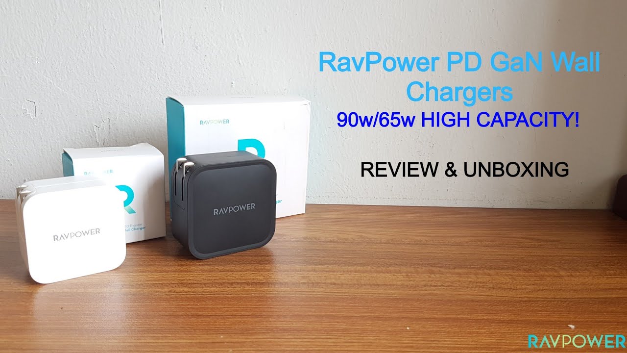 RavPower 65w 90w PD GaN Wall Charger For Macbook Iphone Ipad