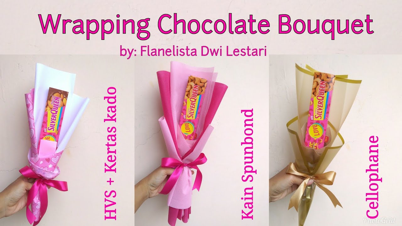 Wrapping Chocolate Bouquet for Valentine Gift