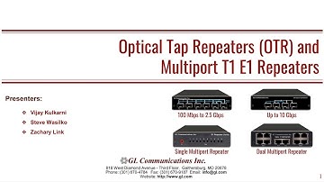 Optical Tap Repeaters and Multi-port T1 E1 Repeaters