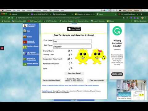 Snurfle Meiosis Email Your Score to the Teacher and Save Your Scores ...