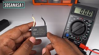 How to Test this Fan capacitor / condenser using a digital multimeter (Voltage Test)