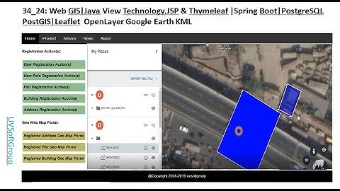 34_24: Thymeleaf | Spring Boot | JPA | Hibernate Spatial | PostGIS | Web GIS |GeoServer|Google KML