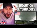Brit reacts to evolution of american tornado footage