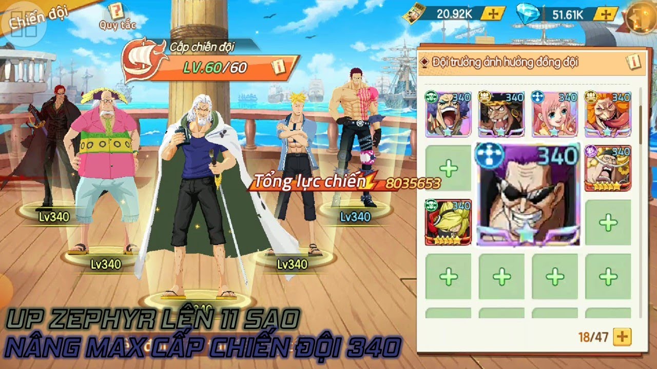 KBTT Việt #32: Up Zephyr Lên 11 Sao Nâng Max Cấp Chiến Đội! - YouTube