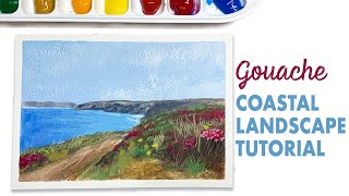 How to Paint a Coastal Landscape with Gouache