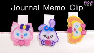 DIY Journal Memo Clip Kawaii Linabell Stellalou Clip for Journal Homemade Paper Clip | Wow Crafts