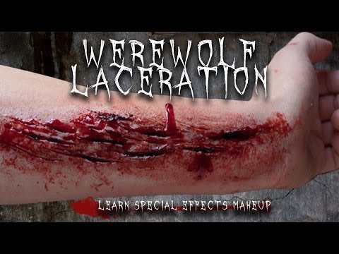 Special Effects Makeup Tutorial: Werewolf Laceration.