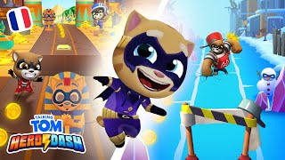 🌎 Tous les mondes en 3 minutes ! 🦸 NOUVEL extrait de gameplay Talking Tom Hero Dash screenshot 5