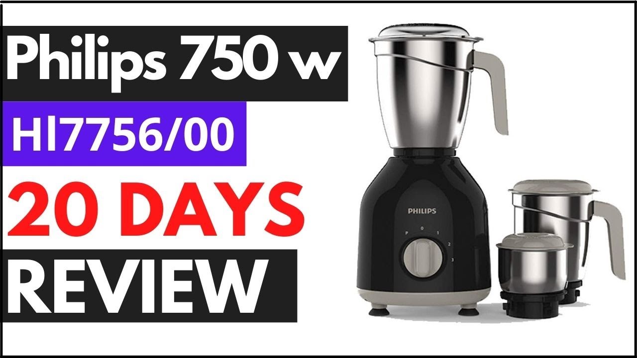Philips hl7756/00 mixer grinder 750w 3 jars (black) review Pros
