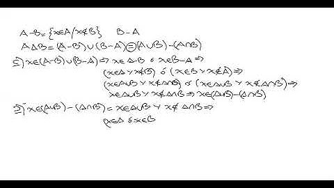 Video 5: dos definiciones para la diferencia simétrica.