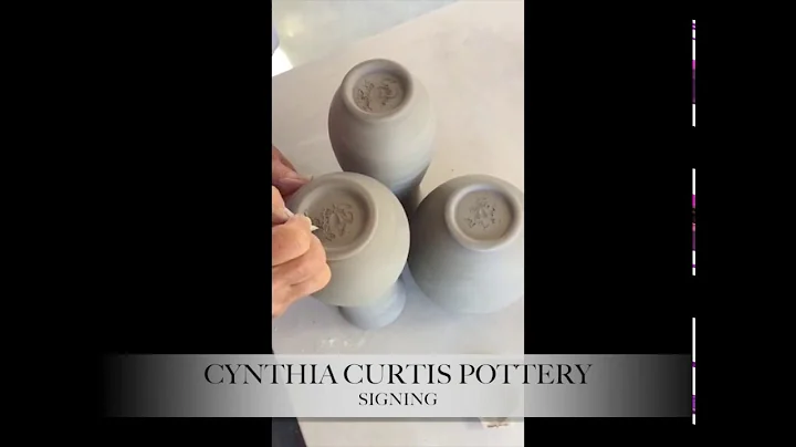 Cynthia Curtis Pottery signing pots