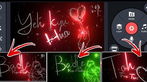 Trending Glowing+Rain Drop Lyrical Status Editing|Node video Editing|Kinemaster Glowing lyrics