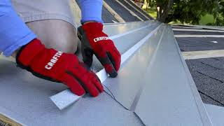 How to install  valley for a Metal Roof... Every cut in detail