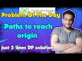 Paths to reach origin | Gfg potd | 24-04-2024 | GFG Problem of the day