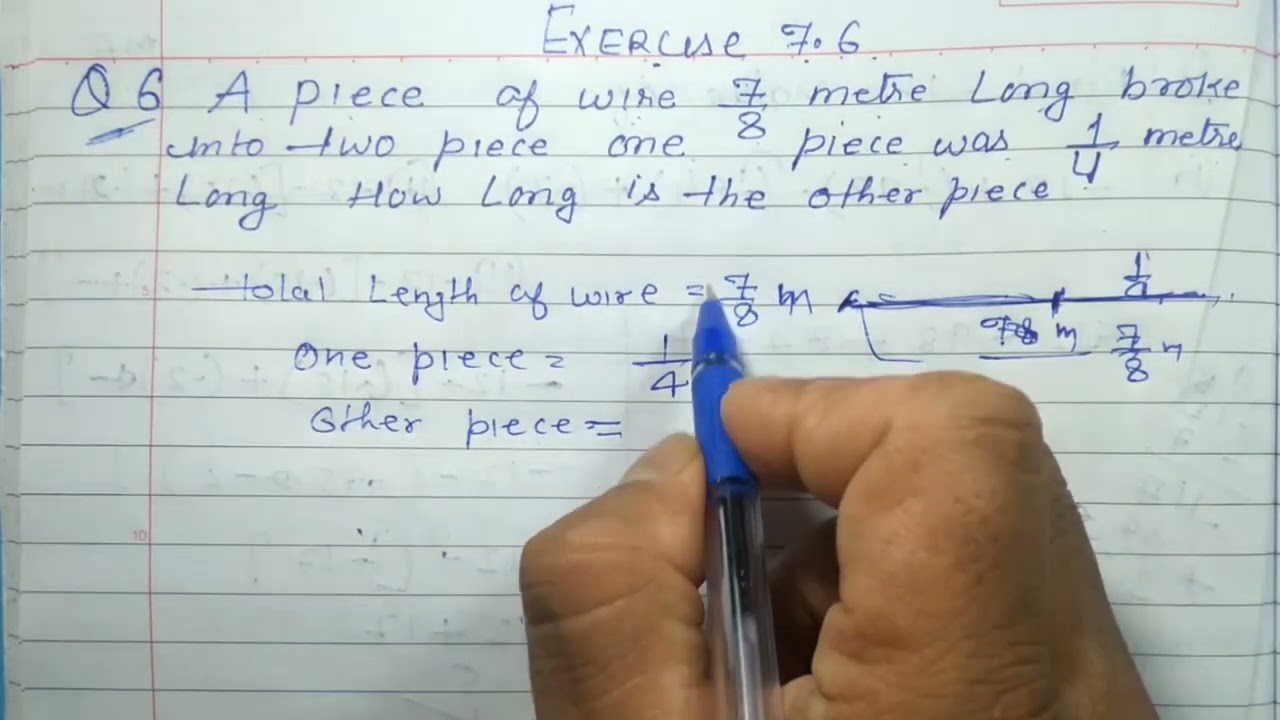 Ex 7.6, 6 - A piece of wire 7/8 metre long broke into two pieces